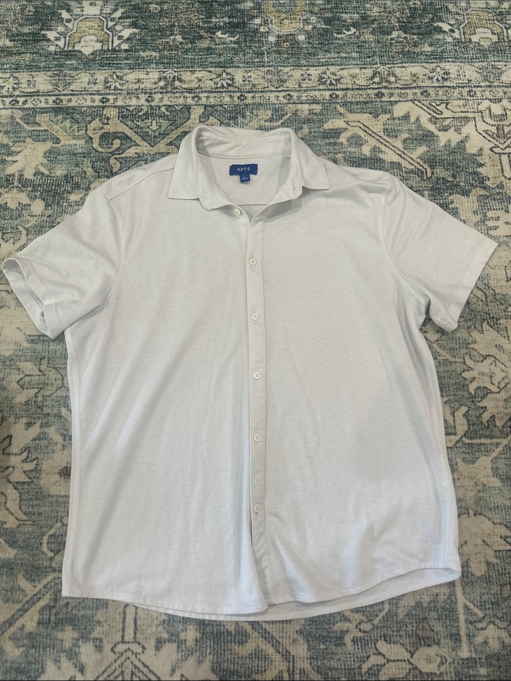 Apt. 9 Men's White Short-Sleeve Button-Down Shirt